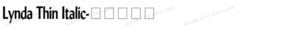 Lynda Thin Italic字体转换